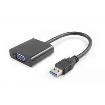 Microconnect USB3.0VGA USB grafikas adapteris 1920 x 1080 pikseļi Melns
