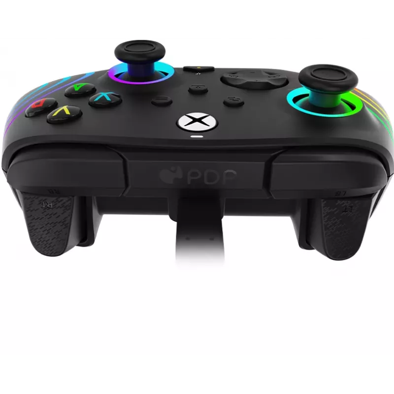 Spēļu kontrolieris PDP Afterglow Wave Black – vadu USB Type‑C kontrolieris PC, Xbox One, Xbox Series S/X, 2.43 m kabelis