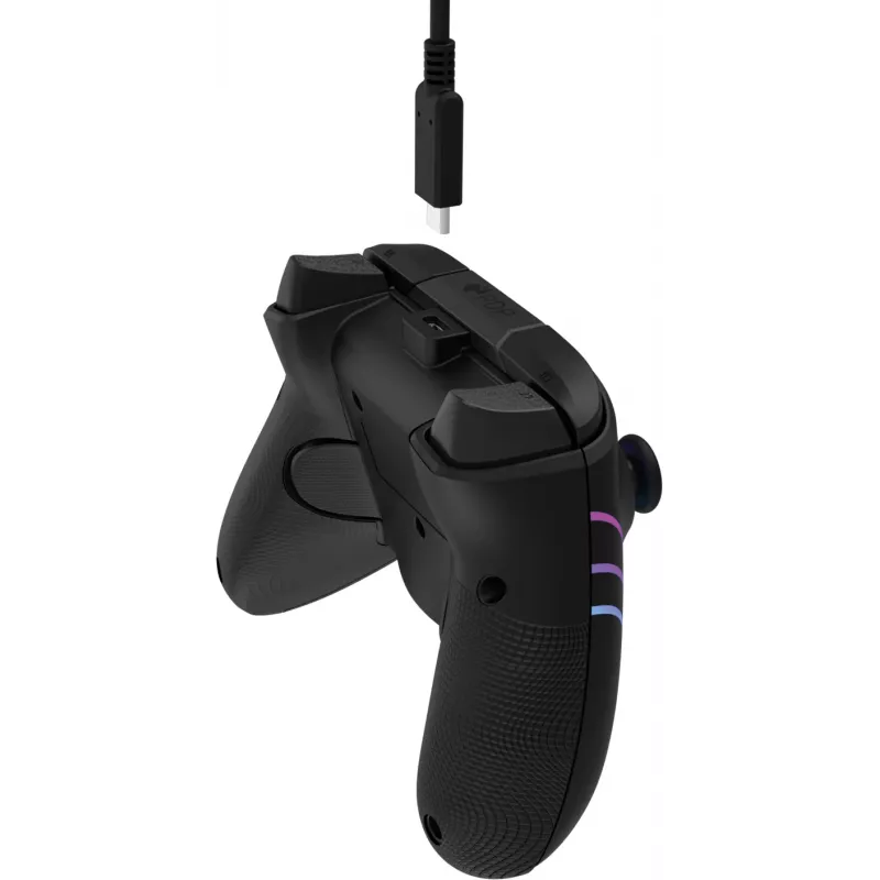 Spēļu kontrolieris PDP Afterglow Wave Black – vadu USB Type‑C kontrolieris PC, Xbox One, Xbox Series S/X, 2.43 m kabelis