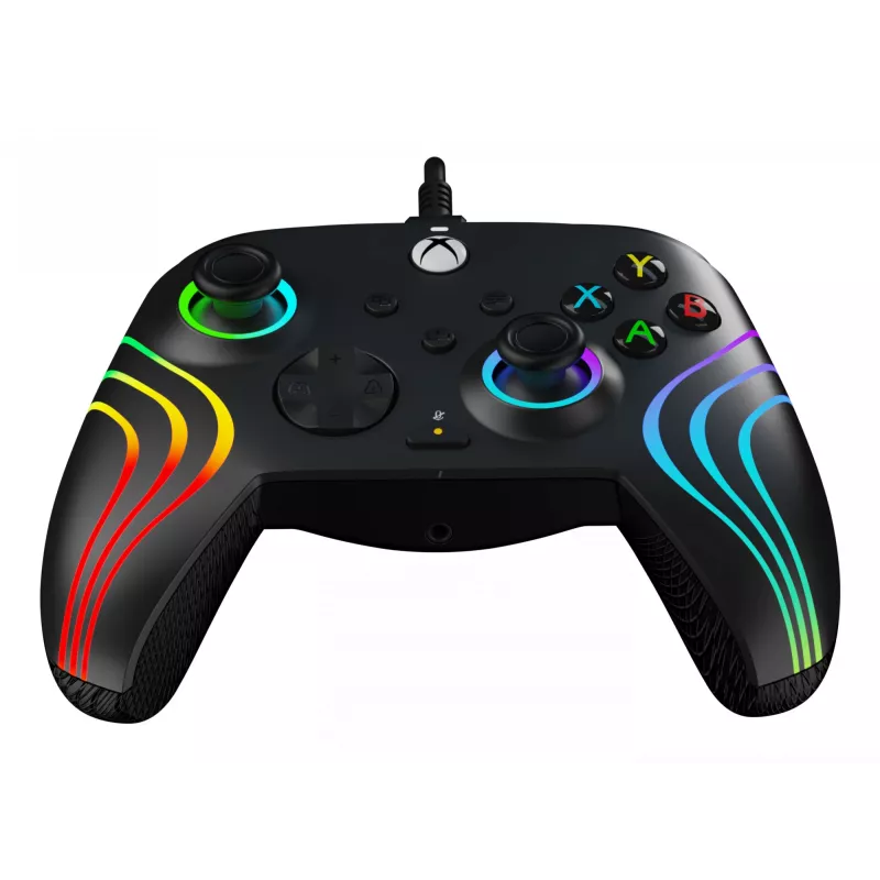 Spēļu kontrolieris PDP Afterglow Wave Black – vadu USB Type‑C kontrolieris PC, Xbox One, Xbox Series S/X, 2.43 m kabelis
