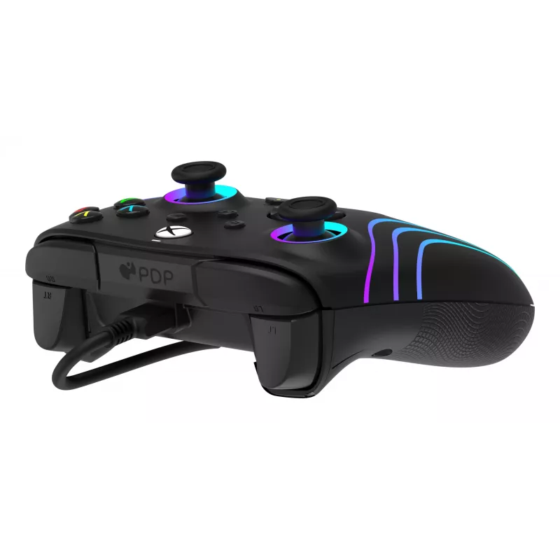 Spēļu kontrolieris PDP Afterglow Wave Black – vadu USB Type‑C kontrolieris PC, Xbox One, Xbox Series S/X, 2.43 m kabelis