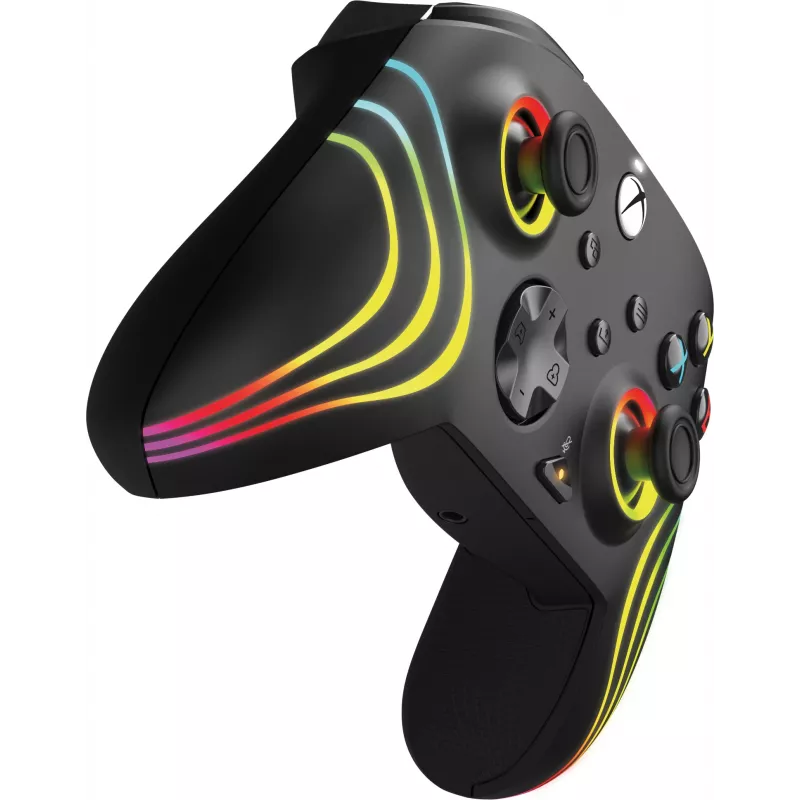 Spēļu kontrolieris PDP Afterglow Wave Black – vadu USB Type‑C kontrolieris PC, Xbox One, Xbox Series S/X, 2.43 m kabelis