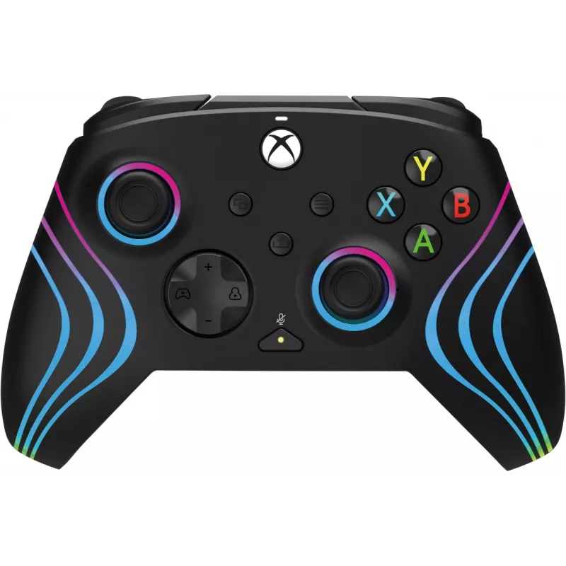 Spēļu kontrolieris PDP Afterglow Wave Black – vadu USB Type‑C kontrolieris PC, Xbox One, Xbox Series S/X, 2.43 m kabelis