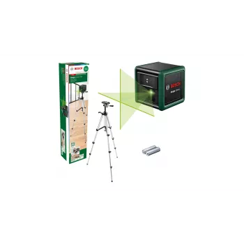 Lāzera līmeņrādis Bosch Quigo Green ar statīvu 1,1 m