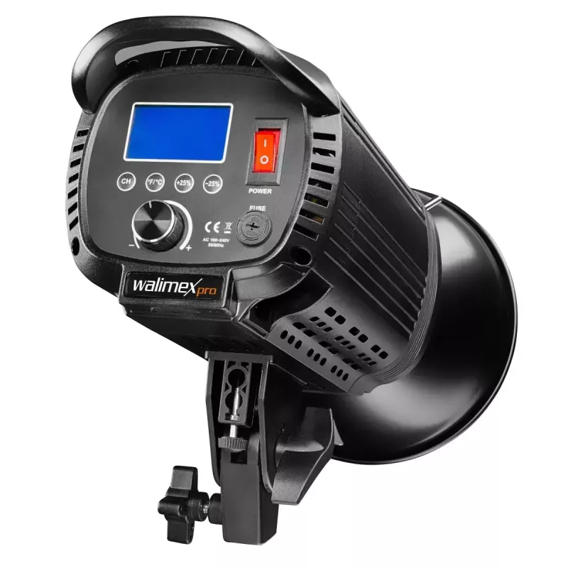 Studio LED gaisma Walimex Niova 100 W, 1 LED spuldze, melns metāla/plastmasas korpuss, LCD, 220-240V 50Hz