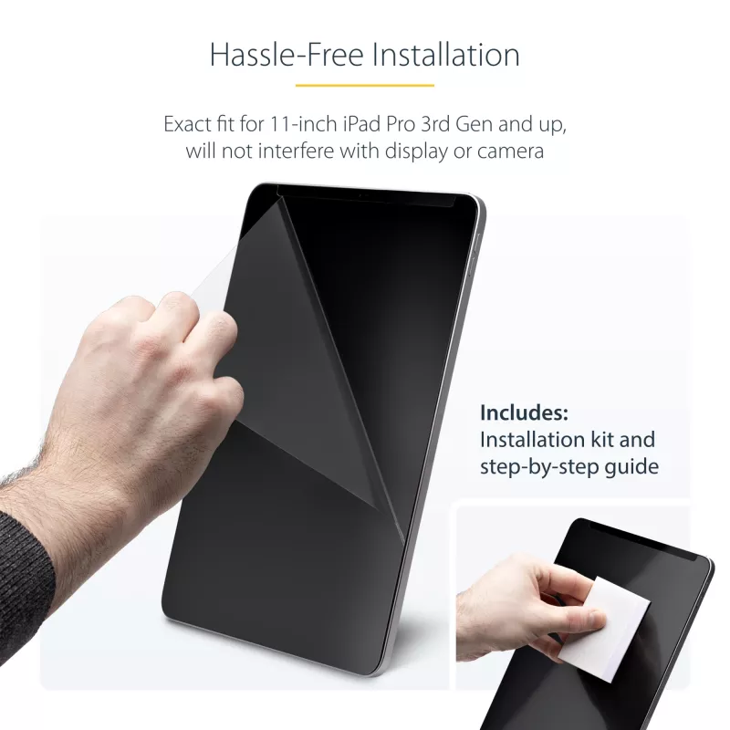 StarTech.com 4-virzienu privātuma ekrāns 11 collu iPad Pro, portreta/ainavas orientācijai, pieskārienu atbalsts, +/-30° skata leņķis, bloķē līdz 51% zilās gaismas, pretatspīduma