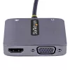 StarTech.com USB-C video adapteris, USB-C uz HDMI VGA daudzportu adapteris, 3,5 mm audio, 4K 60Hz HDR, 100W PD caurlaide, saderīgs ar Thunderbolt 3/4 - USB-C displeja ceļojumu adapteris