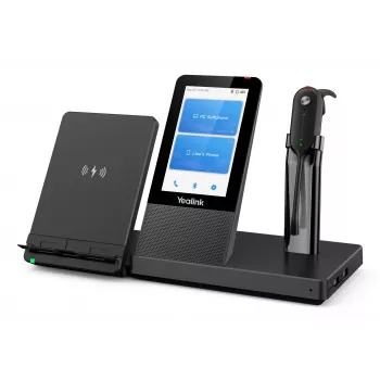 Yealink WH67 UC bezvadu austiņas, DECT, birojam/call centram, 20-14000 Hz, 19 g, melna