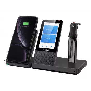 Yealink WH67 UC bezvadu austiņas, DECT, birojam/call centram, 20-14000 Hz, 19 g, melna