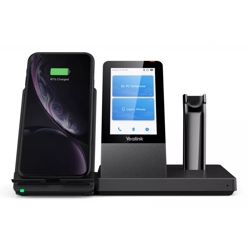 Yealink WH67 UC bezvadu austiņas, DECT, birojam/call centram, 20-14000 Hz, 19 g, melna