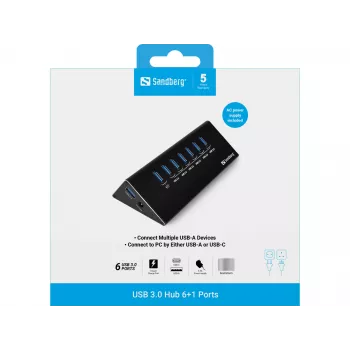 Sandberg USB 3.0 Hub 6+1 porti