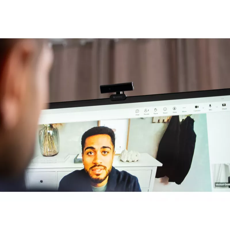 Sandberg Face-ID Webcam Mini 2 MP Full HD USB-C melna