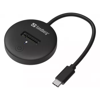 Sandberg USB 3.2 Doks M.2+NVMe SSD 4TB Melns