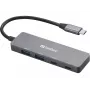 Sandberg USB-C uz 2xUSB-A + 2xUSB-C Hub Pelēks Alumīnijs