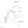 Neomounts PLASMA-C100 griestu stiprinājums monitoram/TV 37-75 collas - augstums 67-107 cm