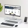 StarTech.com Ergonomiskais Monitora Pacēlājs, līdz 15kg, fiksēts augstums 9cm, galda datora/klēpjdatora statīvs, tērauda platforma, ātra salikšana, darbvirsmas optimizācija
