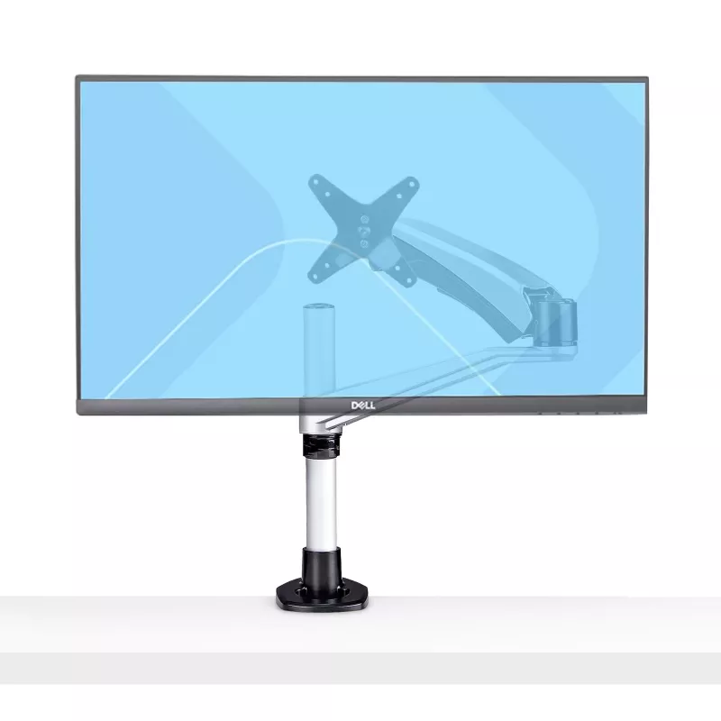 StarTech.com monitora galda stiprinājums 27 inch 16:9 vai 30 inch 21:9 ekrāniem, VESA 75x75/100x100, bezinstrumentu regulēšana, C-skava/caurums, atsperu palīdzība