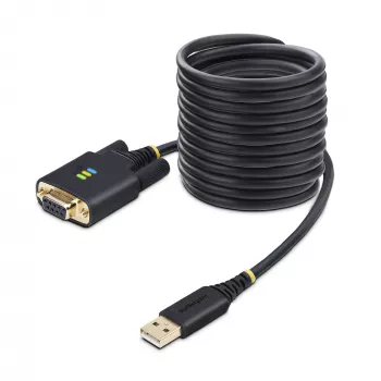 StarTech.com 10ft (3m) USB uz Null Modema Seriālā Adaptera Kabelis, Maināmas DB9 Skrūves/Uzgriežņi, COM Saglabāšana, USB-A uz RS232, FTDI, 4. līmeņa ESD Aizsardzība, Windows/macOS/ChromeOS/Linux - Izturīga TPE Konstrukcija