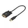 StarTech.com 30cm USB uz Null Modema seriālā adaptera kabelis, COM Retention, FTDI, USB-A uz DB9 RS232, maināmi DB9 uzgriežņi/skrūves, Windows/macOS/Linux