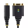StarTech.com 30cm USB uz Null Modema seriālā adaptera kabelis, COM Retention, FTDI, USB-A uz DB9 RS232, maināmi DB9 uzgriežņi/skrūves, Windows/macOS/Linux