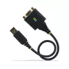 StarTech.com 30cm USB uz Null Modema seriālā adaptera kabelis, COM Retention, FTDI, USB-A uz DB9 RS232, maināmi DB9 uzgriežņi/skrūves, Windows/macOS/Linux