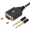 StarTech.com 30cm USB uz Null Modema seriālā adaptera kabelis, COM Retention, FTDI, USB-A uz DB9 RS232, maināmi DB9 uzgriežņi/skrūves, Windows/macOS/Linux