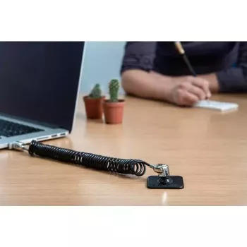 Drošības slēdzene Compulocks CL02H ar dubultgalvu un savītu kabeli T veida