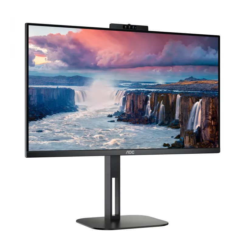 AOC 24V5CW/BK 23.8 collu IPS FHD monitors ar USB-C un Windows Hello tīmekļkameru