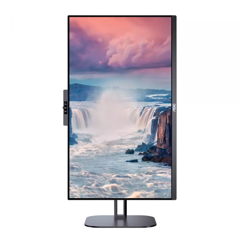 AOC 24V5CW/BK 23.8 collu IPS FHD monitors ar USB-C un Windows Hello tīmekļkameru