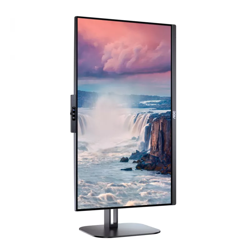 AOC 24V5CW/BK 23.8 collu IPS FHD monitors ar USB-C un Windows Hello tīmekļkameru