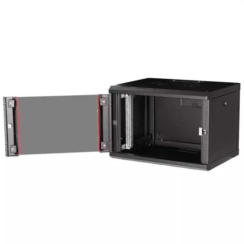 ROLINE 19 collu pie sienas stiprināms skapis Pro 7U, 600x450 mm PxD, melns, ar atslēgas slēdzi, IP20