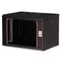 ROLINE 19 collu pie sienas stiprināms skapis Pro 7U, 600x450 mm PxD, melns, ar atslēgas slēdzi, IP20