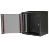 Sienas 19 inch skapis ROLINE Pro 12U, 600x450 mm, melns, ar atslēgas slēdzi, IP20