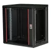 Sienas 19 inch skapis ROLINE Pro 12U, 600x450 mm, melns, ar atslēgas slēdzi, IP20