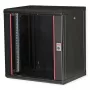 Sienas 19 inch skapis ROLINE Pro 12U, 600x450 mm, melns, ar atslēgas slēdzi, IP20