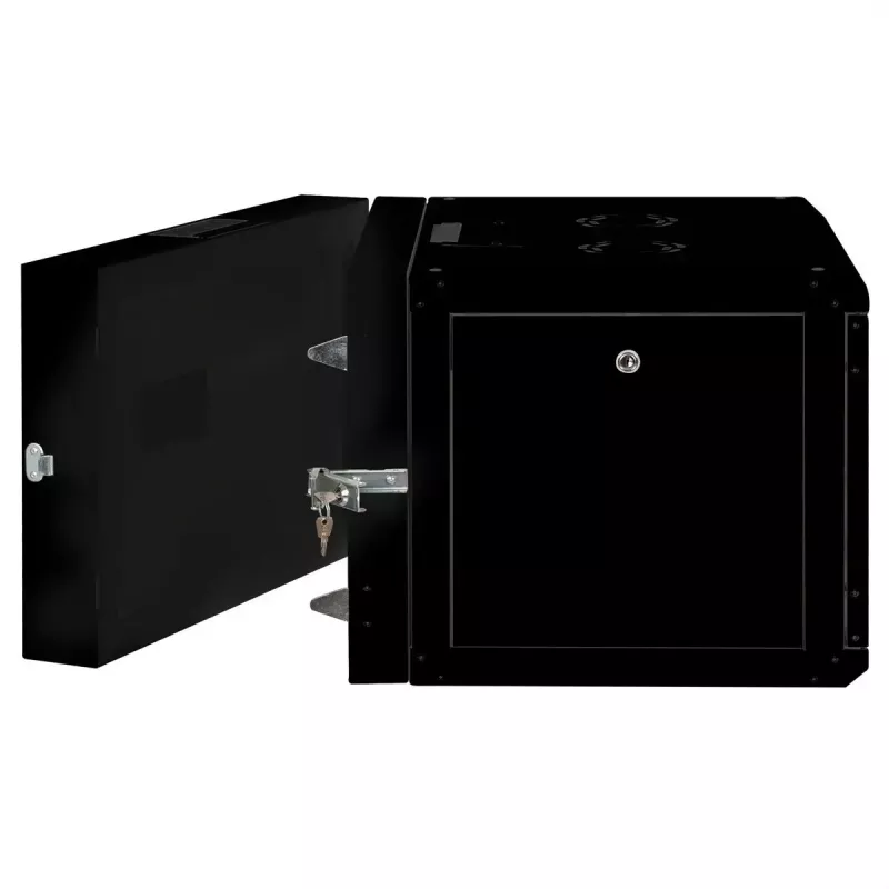 Sienas skapis ROLINE Pro 7U 600x600 WxD divdaļīgs pagriežams melns, IP20, 50 kg