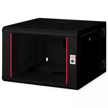 Sienas skapis ROLINE Pro 7U 600x600 WxD divdaļīgs pagriežams melns, IP20, 50 kg