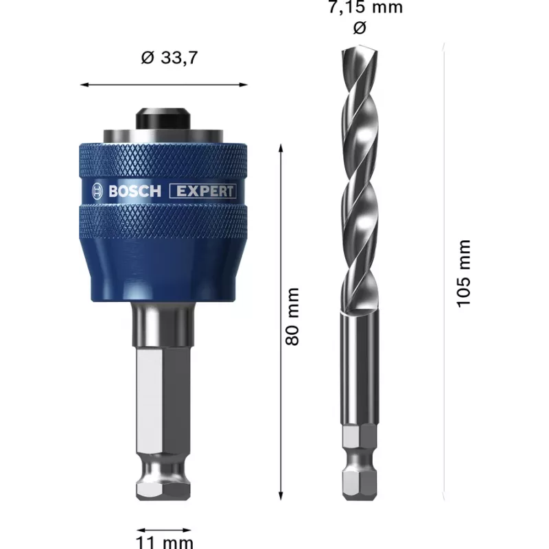 Bosch Expert 2 608 900 527 urbjpatronas adapteris cauruļzāģiem ar sešstūra kātu