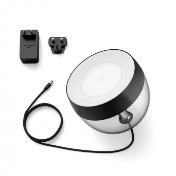 Philips Hue White and colour ambience Iris galda lampa, viedā galda lampa, Bluetooth/Zigbee, Melna, LED, Metāls, Sintētika, Nenomaināma spuldze