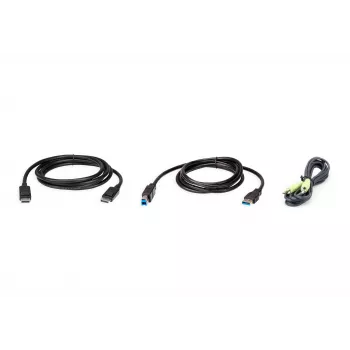 KVM kabelis ATEN 2L-7D02UDPX3 1.8m USB DisplayPort
