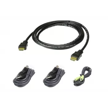 ATEN 2L-7D02UHX4 Secure KVM kabeļu komplekts 1,8 m HDMI USB Audio