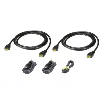 ATEN 2L-7D02UHX5 Secure KVM kabeļu komplekts HDMI Dual Display, 1,8 m