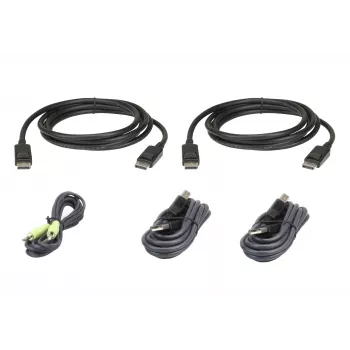 ATEN USB DisplayPort Dual Display Secure KVM kabelis 3m
