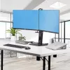 StarTech.com 2MC1S-MONITOR-STAND Crossbar galda statīvs diviem monitoriem 17–27 collas, VESA, plastmasa/alumīnijs/tērauds, melns