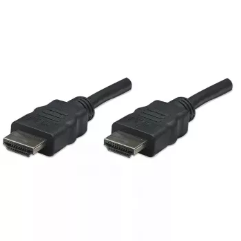 Manhattan HDMI kabelis, 1080p@60Hz (High Speed), 7.5m, vīrietis-vīrietis, melns, pilnībā ekranēts, apzeltīti kontakti, mūža garantija