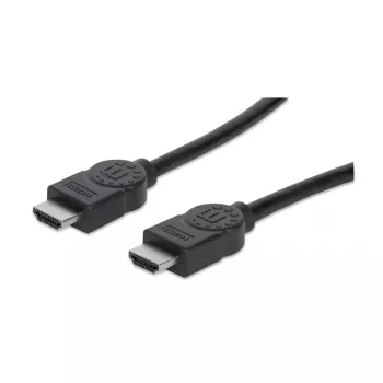 Manhattan HDMI kabelis, 1080p@60Hz (High Speed), 10m, vīriešu-vīriešu, melns, pilnībā ekranēts, apzeltīti kontakti, mūža garantija