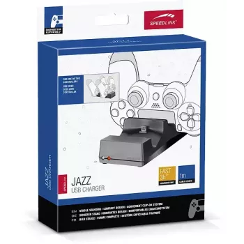 SPEEDLINK JAZZ Black USB PS4 kontrolieru lādētājs