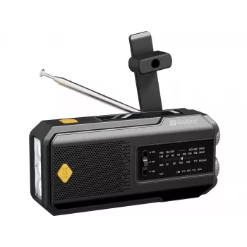 Sandberg Survivor Radio All-in-1 2000 — pārnēsājams radio ar uzlādes staciju un LED gaismu