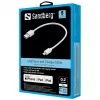 Kabelis Sandberg USB Lightning MFI 0.2m Balts