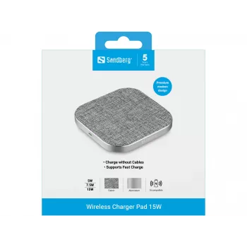 Sandberg Wireless Charger Pad 15W bezvadu lādētājs